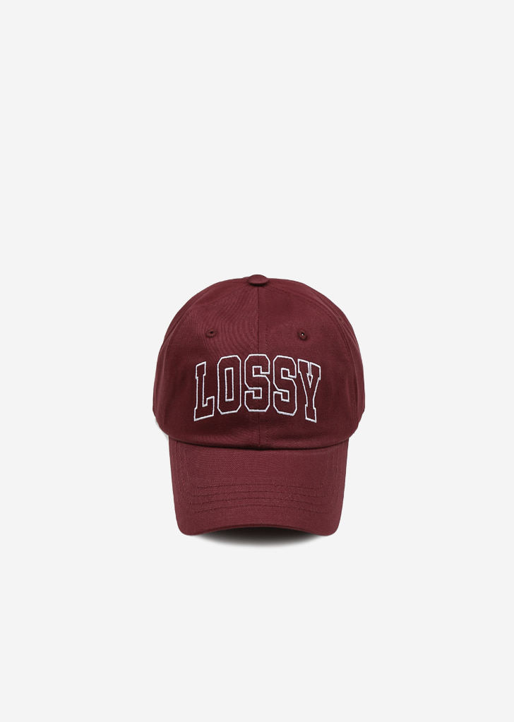 Lossy Outline Ball Cap [Wine]