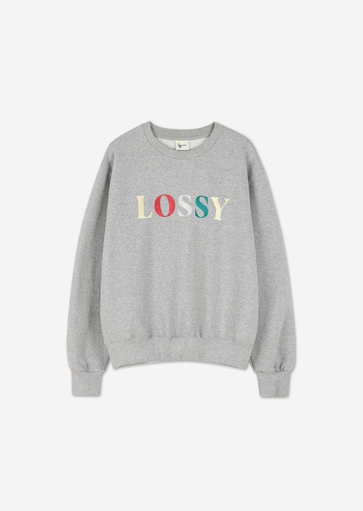 Lossy C Pattern Sweatshirt [Melange Grey]