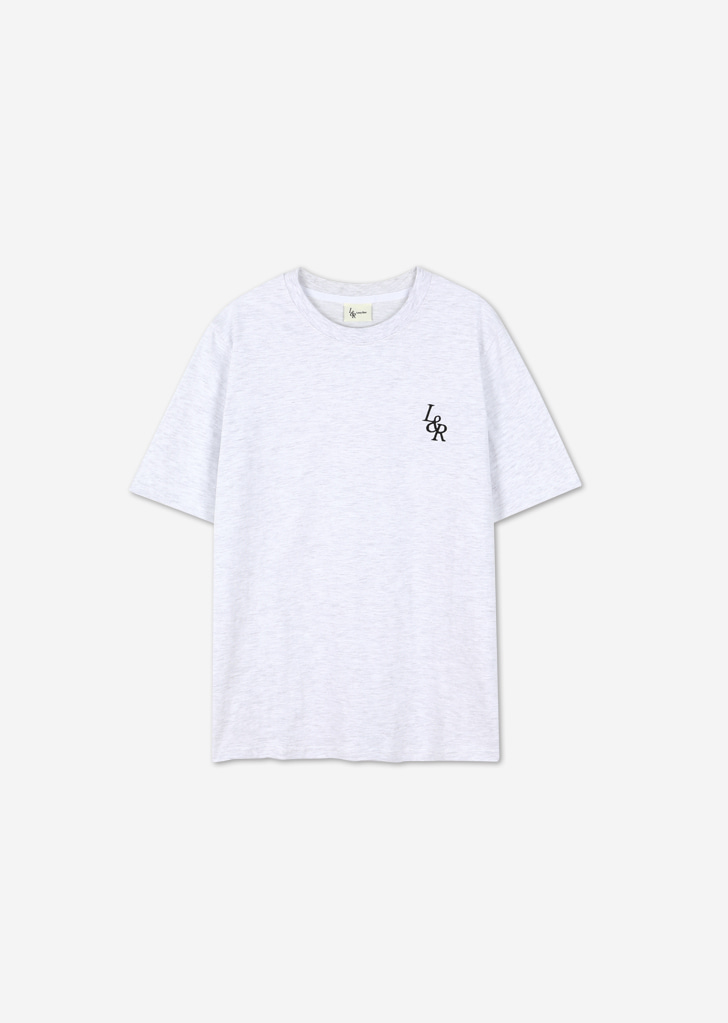 Signature Logo Half-Sleeve T-shirt [White Melange]