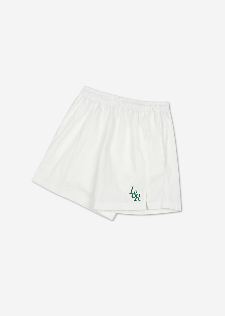 Packable Slit Half Pants [White]