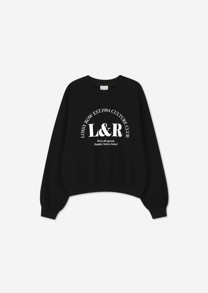 Lossy Arch Logo Sweatshirt [Black]