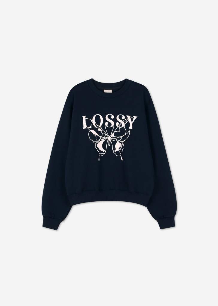 Lossy Butterfly Sweatshirt [Navy]
