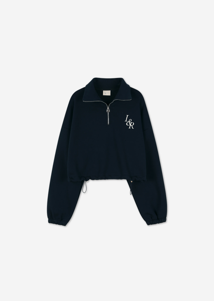 String Half Zip-up Sweatshirt [Navy]