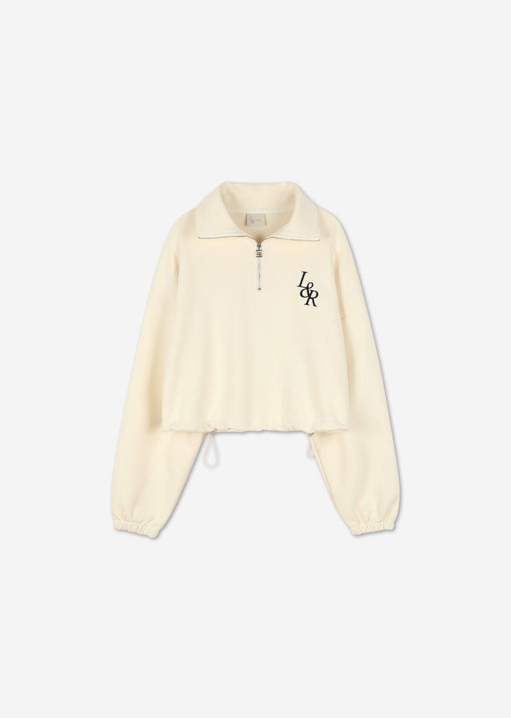String Half Zip-up Sweatshirt [Cream]
