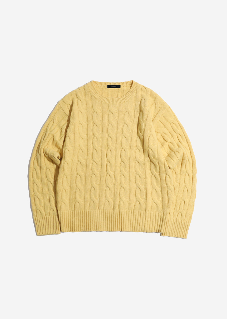 Round Cable Knit [Yellow]