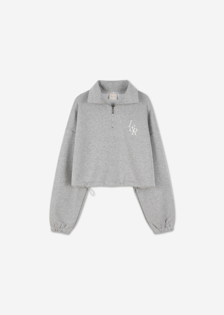 String Half Zip-up Sweatshirt [Grey]