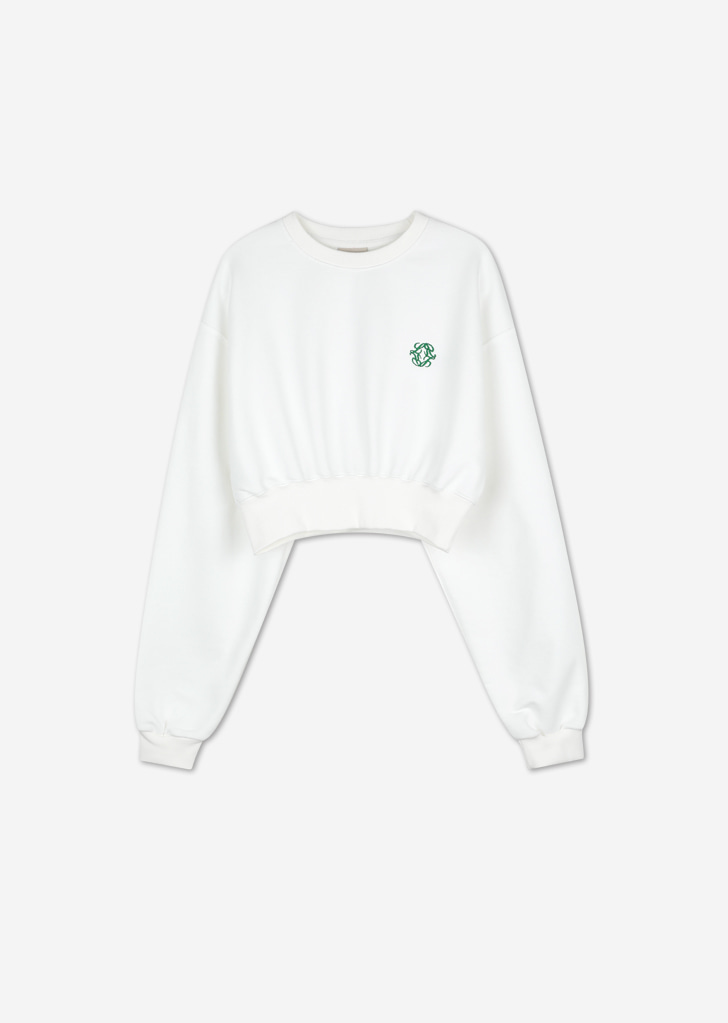 SYMBOL Crop Sweatshirt [White]