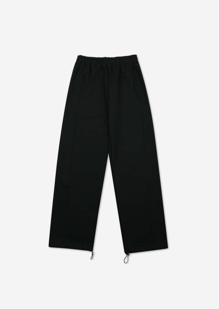 Line String Sweat Pants [Black]