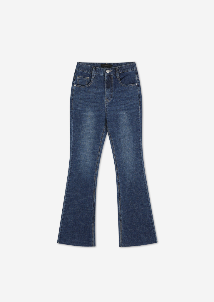 lossy blue washed bootcut denim pants