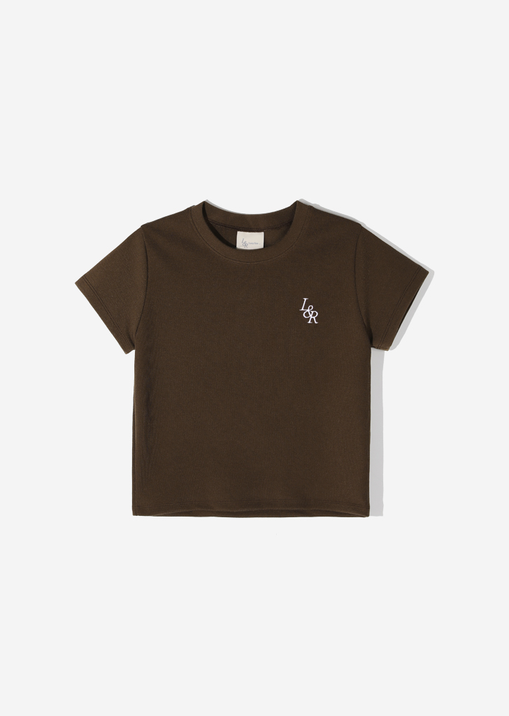L&amp;R Slim Crop T-Shirt [Brown]