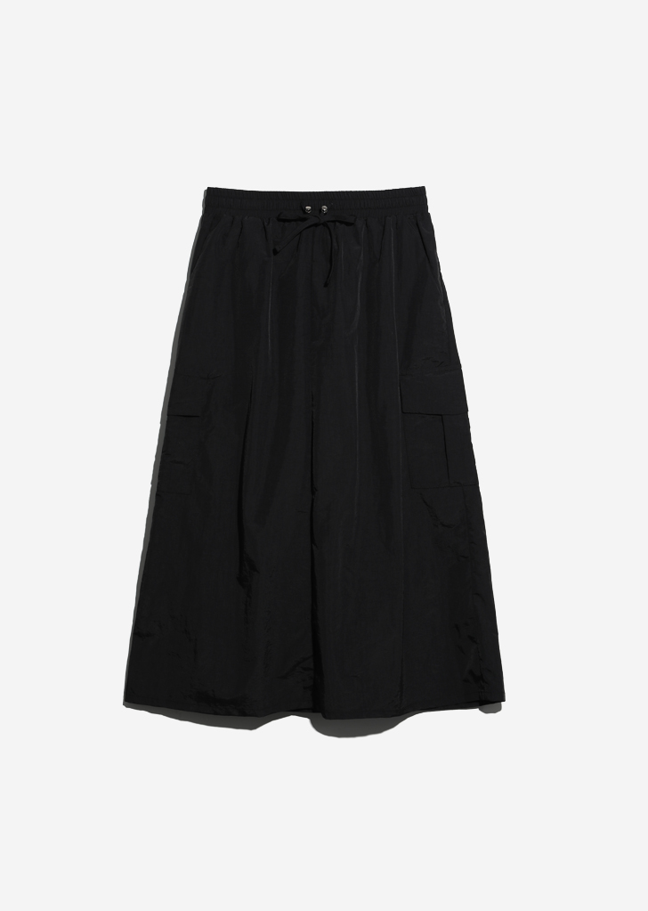 string cargo long skirt [Black]