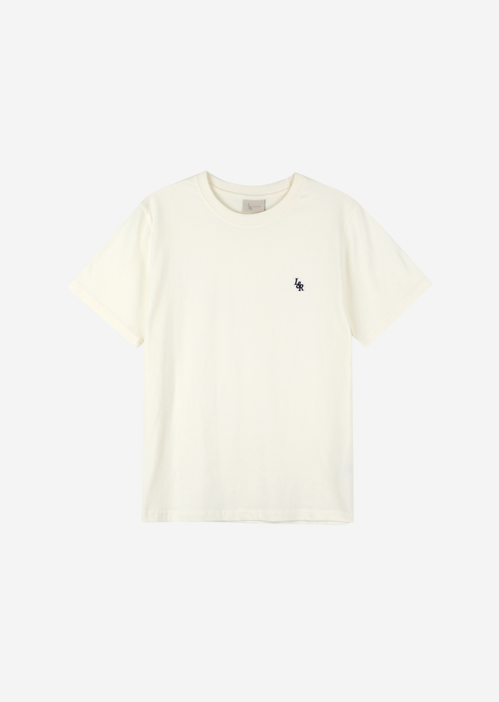 L&amp;R Patch Point Short-Sleeved T-Shirt [Cream]