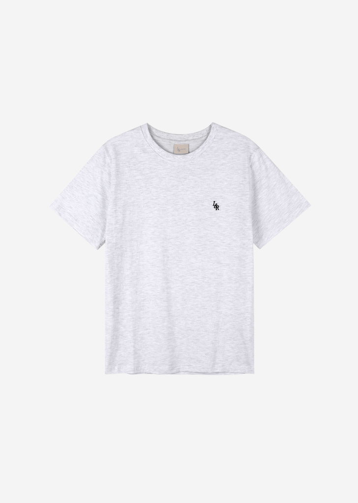 L&amp;R Patch Point Short-Sleeved T-Shirt [White Melange]