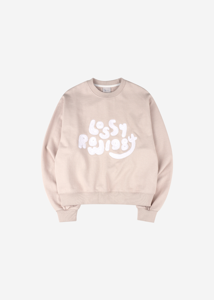 Lossy Row 1984 Handstitch Sweatshirt [Beige]