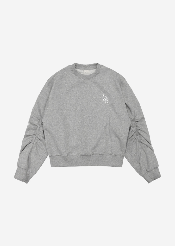 L&amp;R Logo Shirring sweatshirt [Gray]