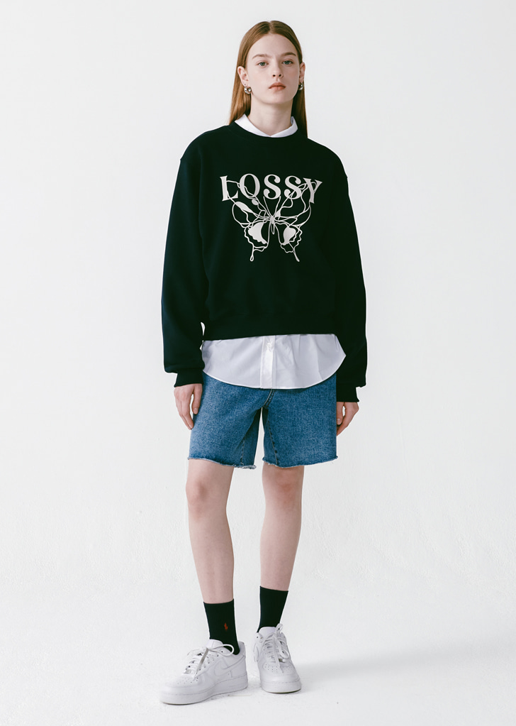 Lossy Butterfly Sweatshirt [Navy]