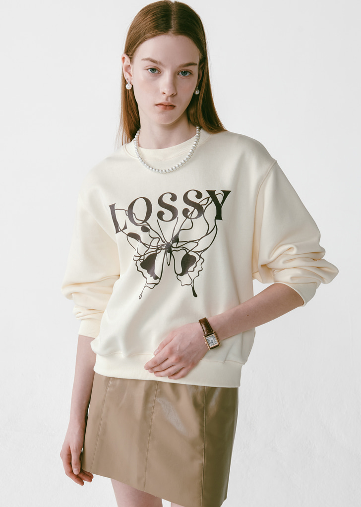 Lossy Butterfly Sweatshirt [Cream]