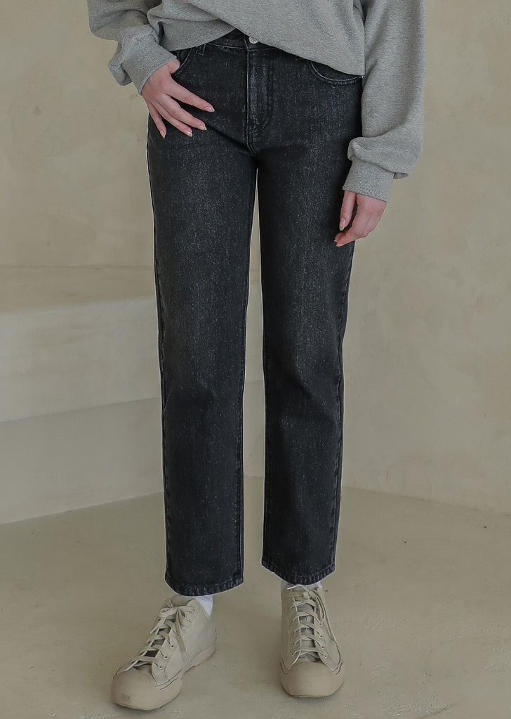 Lossy Row boy-fit denim pants [Gray]