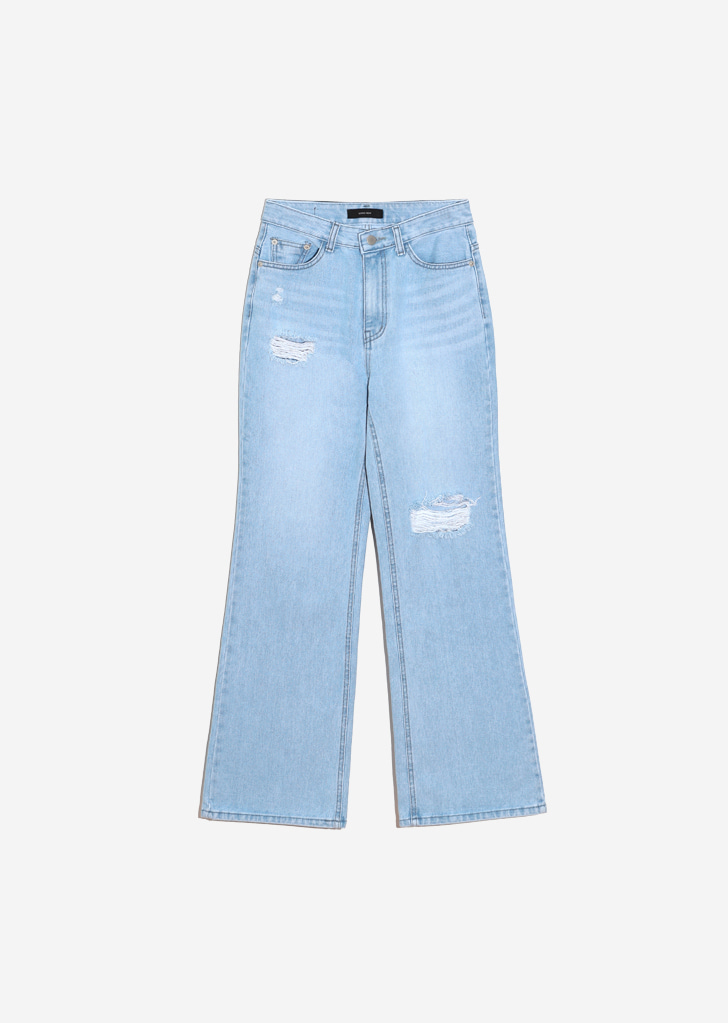 Damage light blue Jeans [Denim]