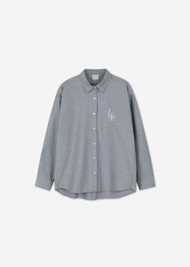 L&amp;R Logo Oxford Shirt [Gray]