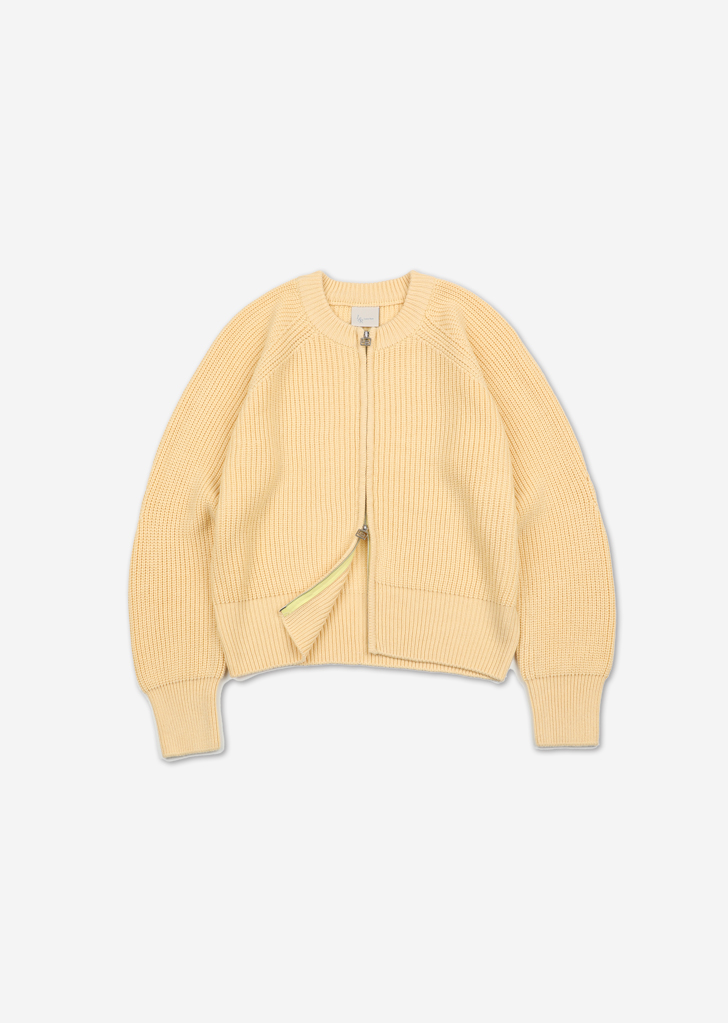 lossy Hachi 2WAY Zip-Up Knit [Yellow]