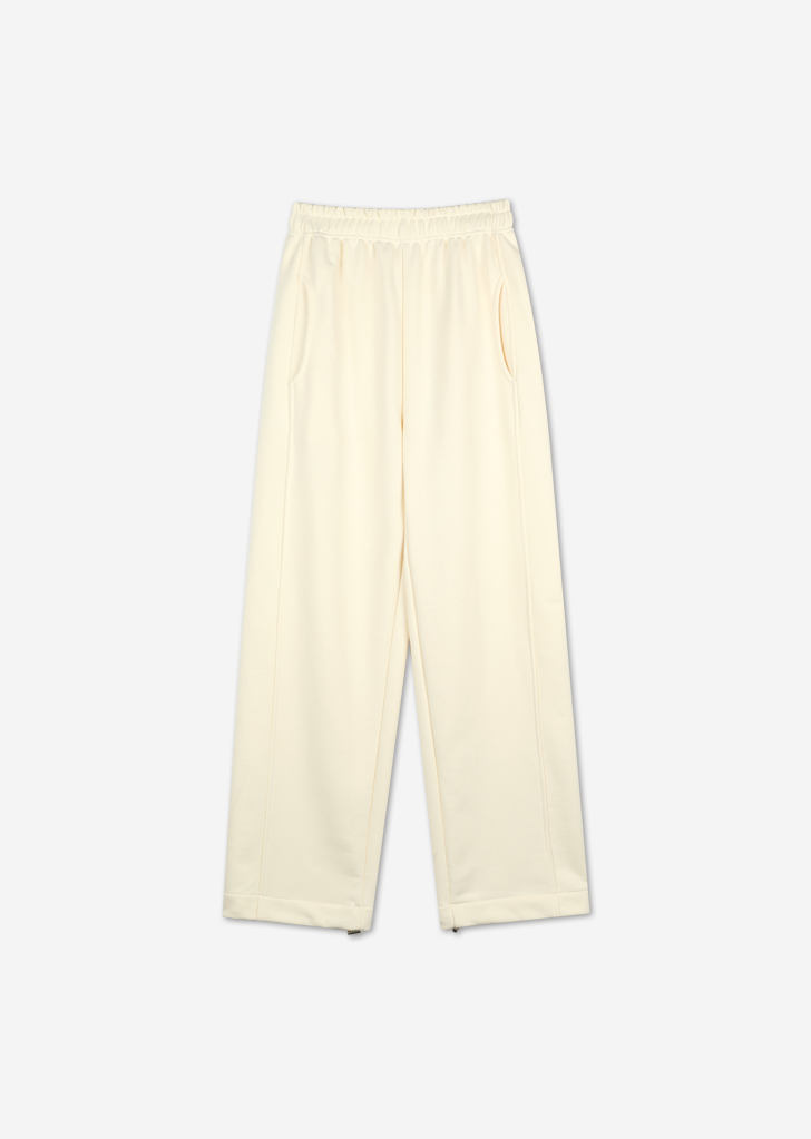 lossy wide string sweat pants [Cream]