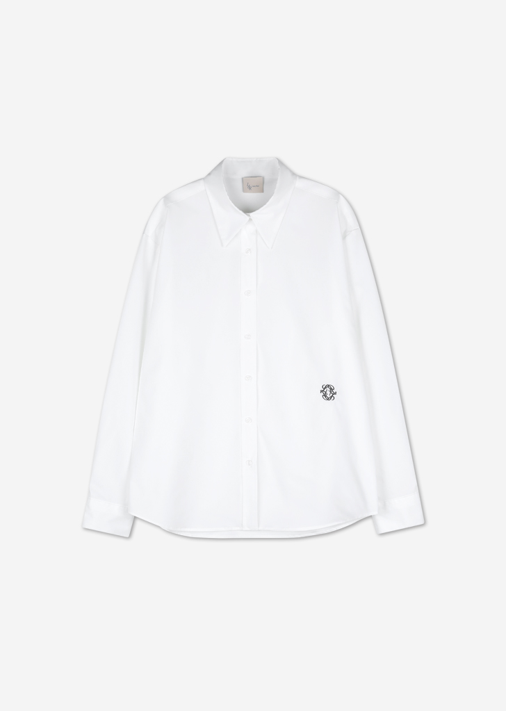 lossy Symbol Accent Shirt [White]